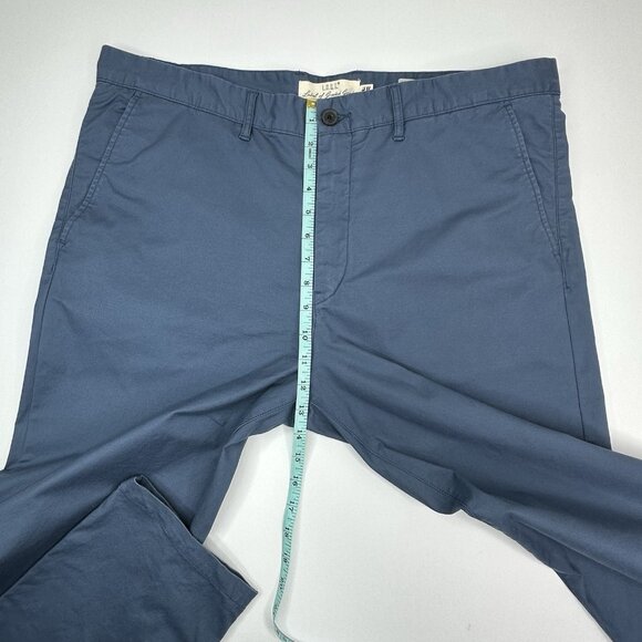 H&M L.O.G.G. Men's Blue Slim-Fit Chino Business Career Pant W38-40/L33.25 - Picture 10 of 11